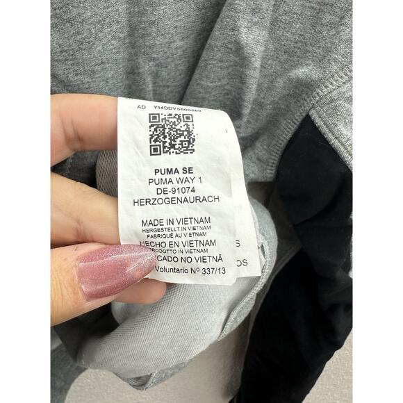 Puma Womens Jacket Size Small Gray Zip Up Puma Training Hooded Sweatshirt - Picture 5 of 11